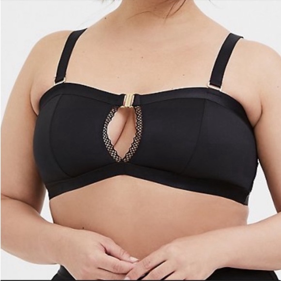Torrid 2X Plus Sexy Boudoir Strappy Peephole Bandeau Bralette NWT - Picture 1 of 4